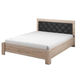 Arte Transform Your Bedroom With The Elegant Bari Bed Frame (1690mm X 1000mm X 2060mm) In Oak San Remo & Black - thumbnail 1