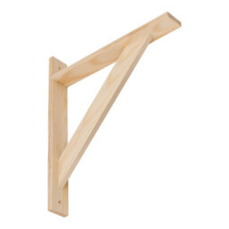 Single Handcrafted Wooden Shelf Bracket - Rustic Wall-Mounted Support For Floating Shelves - Heavy-Duty And Stylish 230X280mm - thumbnail 1
