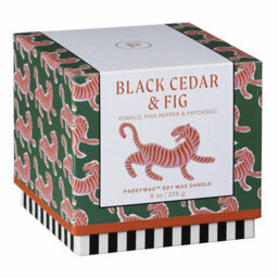 Paddywax Ceramic Soy Candle Tiger 226G - Black Cedar & Fig Boxed - thumbnail 4
