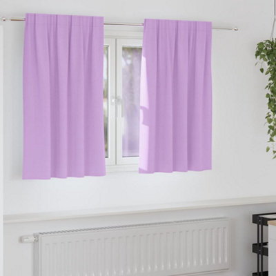Berkfield Curtains With Curtains 2 Pcs Purple 140 X 140 Cm Polyester - image 1
