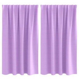 Berkfield Curtains With Curtains 2 Pcs Purple 140 X 140 Cm Polyester - thumbnail 2
