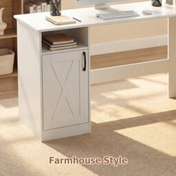 Costway 150 Cm L Shaped Executive Desk With Charging Station Wood Computer Corner Desk With Storage Cabinets - thumbnail 5