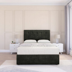 "Sloomy 5Ft Highbury Divan Bed Base Graphite Dumfries ,2 Drawers & 26"" Struts Headboard - King" - thumbnail 2