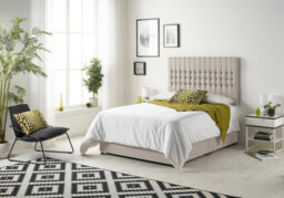 Somnior Beds Somnior Galaxy Silver Plush 2Ft6 Memory Foam Divan Bed With Mattress & Headboard - Small Single - thumbnail 2