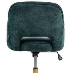 Beliani Desk Chair Ember Chenille Dark Green - thumbnail 7