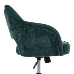 Beliani Desk Chair Ember Chenille Dark Green - thumbnail 6