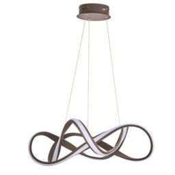 Anson Lighting Linaria Pendant Light Finished In Textured Coffee Paint And White Silicone - thumbnail 4