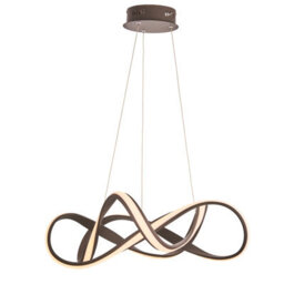 Anson Lighting Linaria Pendant Light Finished In Textured Coffee Paint And White Silicone - thumbnail 2