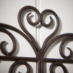 Dibor Wall Hook Board Recycled Iron Ornate Scrolled Wall Mounted Coat Rack Kitchen Door Hallway Storage Hooks - thumbnail 4