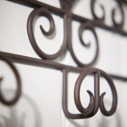 Dibor Wall Hook Board Recycled Iron Ornate Scrolled Wall Mounted Coat Rack Kitchen Door Hallway Storage Hooks - thumbnail 3