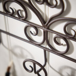 Dibor Wall Hook Board Recycled Iron Ornate Scrolled Wall Mounted Coat Rack Kitchen Door Hallway Storage Hooks - thumbnail 2