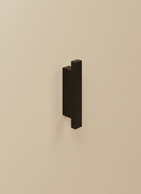 Cosmic Towel Hook, Robe Hook, Coat Hook, Black Matt, Wall-Mounted, 3 Cm. The Grid Collection - image 1