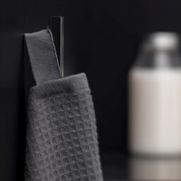Cosmic Towel Hook, Robe Hook, Coat Hook, Black Matt, Wall-Mounted, 3 Cm. The Grid Collection - thumbnail 4