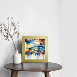 "AK Frames 9X9"" Gold Poster Frame - Modern Picture Frame For Wall Art, Prints And Photos - Durable And Stylish Display Frame" - thumbnail 4