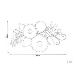 Beliani Wall Decor Flower Technetium 50 Cm Multicolour - thumbnail 3