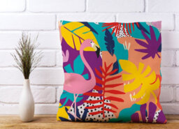Warren Reed Designer Tropical Flamingoes Cushions 45Cm X 45Cm - thumbnail 2