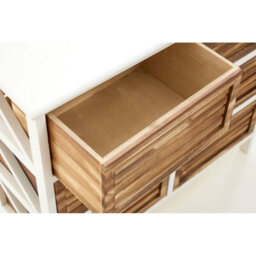 Orsina White And Natural 6 Drawer Chest, Contemporary Drawer Chest, 6 Drawers Unit, White 6 Drawer Chest Dresser - thumbnail 5