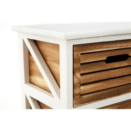 Orsina White And Natural 6 Drawer Chest, Contemporary Drawer Chest, 6 Drawers Unit, White 6 Drawer Chest Dresser - thumbnail 4