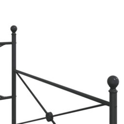 Berkfield Day Bed Without Mattress Black 100X200 Cm Steel - thumbnail 8