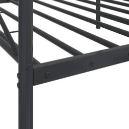 Berkfield Day Bed Without Mattress Black 100X200 Cm Steel - thumbnail 9