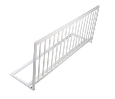 Safetots Extra Wide Extra Tall Wooden Bed Guard, White, 60Cm High X 140Cm Wide, Toddler Bedrail For Safety, Secure Child Bed Rail - image 1