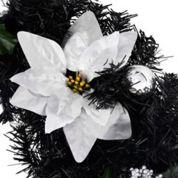 Berkfield Beautiful Christmas Arch With Led Lights Black 90 Cm Pvc - thumbnail 5