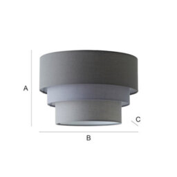 Valuelights Aztec 3 Tier Charcoal Fabric Ceiling Light Shade And Bulb (D)30Cm - thumbnail 8