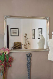 Mirroroutlet Hamilton Vintage Silver Antique Design Wide Wall Mirror 137 X 107Cm - thumbnail 5