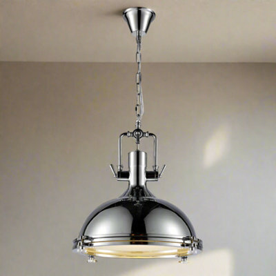 CGC Lighting Cgc Porche Extra Large Industrial Polished Chrome Pendant Downlight - image 1