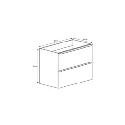 GoodHome Imandra Gloss Anthracite Wall-Mounted Bathroom Vanity Unit (H) 600mm (W) 800mm - thumbnail 8