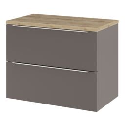 GoodHome Imandra Gloss Anthracite Wall-Mounted Bathroom Vanity Unit (H) 600mm (W) 800mm - thumbnail 4