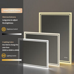 Luvodi 80X60Cm Led Bathroom Mirror Changing Lights Color Vanity Makeup Dimmable Antifog - thumbnail 4