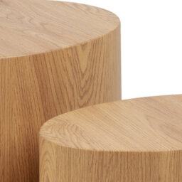 Furniture To Go Mice Oval Coffee Table In Oak Set Of 2 - thumbnail 5
