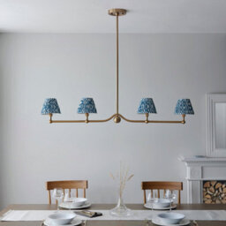 Loops Elegant 2 Pack Of Brushed Brass And Marlin Blue Pendant Lights For Stylish Home Decor - thumbnail 3
