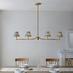 Loops Elegant 2 Pack Of Brushed Brass And Marlin Blue Pendant Lights For Stylish Home Decor - thumbnail 2