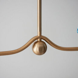 Loops Elegant 2 Pack Of Brushed Brass And Marlin Blue Pendant Lights For Stylish Home Decor - thumbnail 6