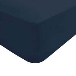 Gr8 Home Sleepdown Fitted Sheet Navy Soft Easy Care Polycotton Bed Linen Bedsheet Bedding Super King - thumbnail 2