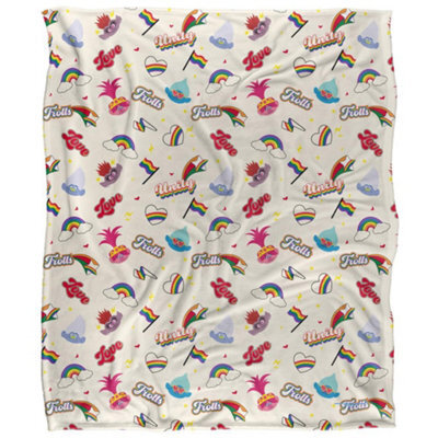 Trolls Love For All Silky Soft Touch Blanket White/multicoloured (One Size) - image 1