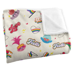 Trolls Love For All Silky Soft Touch Blanket White/multicoloured (One Size) - thumbnail 2