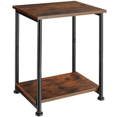 Tectake Bedside Table Yonkers - Industrial Style, With 2 Shelves, 38.5 X 30 X 51.5 Cm - Industrial Wood Dark, Rustic - image 1