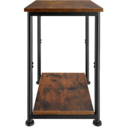 Tectake Bedside Table Yonkers - Industrial Style, With 2 Shelves, 38.5 X 30 X 51.5 Cm - Industrial Wood Dark, Rustic - thumbnail 2