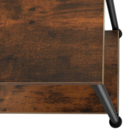 Tectake Bedside Table Yonkers - Industrial Style, With 2 Shelves, 38.5 X 30 X 51.5 Cm - Industrial Wood Dark, Rustic - thumbnail 4