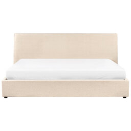 Beliani Ottoman Bed Boucle Lavaur 180 X 200 Cm (Eu Super King) Beige - thumbnail 5