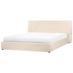 Beliani Ottoman Bed Boucle Lavaur 180 X 200 Cm (Eu Super King) Beige - thumbnail 7