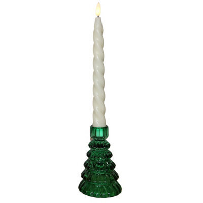 Large Christmas Tree Candle Holder - Festive Fir Green - image 1