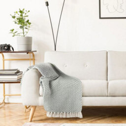 Chevron Collection Recycled Cotton Throw - thumbnail 3
