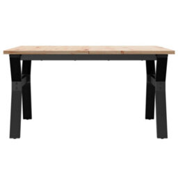 Berkfield Coffee Table Y-Frame 80X80X45 Cm Solid Wood Pine And Steel - thumbnail 4