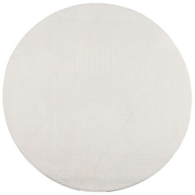 Berkfield Modern Rug Iza Short Pile Scandinavian Look Cream Size  100 Cm