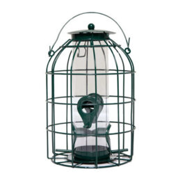 Metal Hanging Bird Seed Feeder With Squirrel Guard , Outdoor Garden Bird Feeder - thumbnail 3