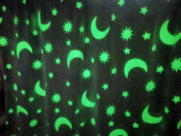 istyle mode Glow In The Dark Moon Pink Design Fleece Blanket 100 X 150Cm - thumbnail 2